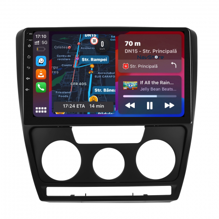 Navigatie Android Dedicata Skoda Octavia 2 (2004 - 2013), 10Inch, 2Gb Ram, 64Gb Stocare, Carplay [1]