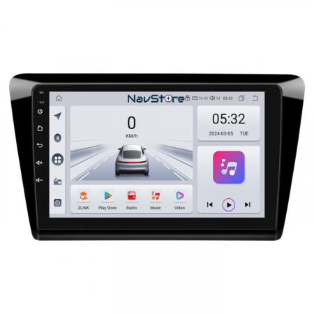 Rapid (2013 - 2018) - Navigatie Dedicata Skoda Rapid (2011 - 2019) 9 Inch, 4Gb Ram, 64Gb stocare, Bluetooth, WiFi, Waze, Carplay