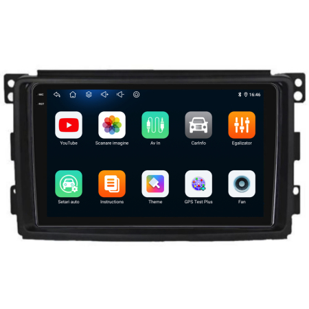 Navigatie Dedicata Smart For Two (2005-2010) For Four (2005-2010), 9Inch, 2Gb Ram, 32Gb stocare, Carplay [4]