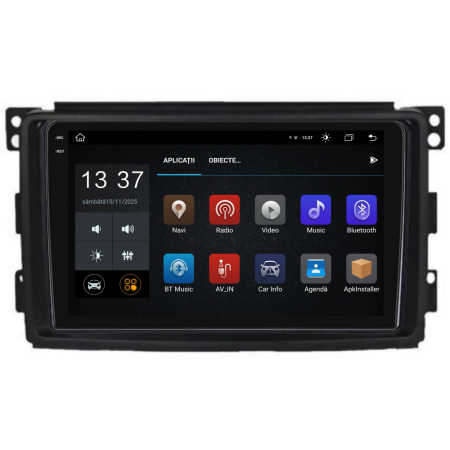 Navigatie Dedicata Smart For Two (2005-2010) For Four (2005-2010), 9Inch, 8Gb Ram, 256Gb stocare, Carplay [5]