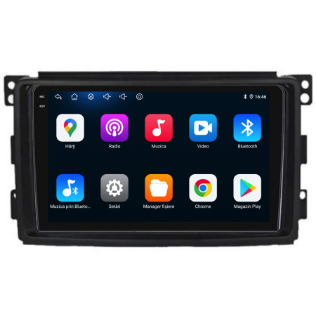 Navigatie Dedicata Smart For Two (2005-2010) For Four (2005-2010),QuadCore, 9Inch, 4Gb Ram, 64Gb stocare, Carplay [5]