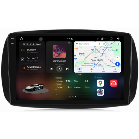 Navigatii Android - Navigatie Dedicata Smart For Two (2016-2021) For Four (2016-2021), 2K, 12Gb Ram, 256Gb stocare, Carplay