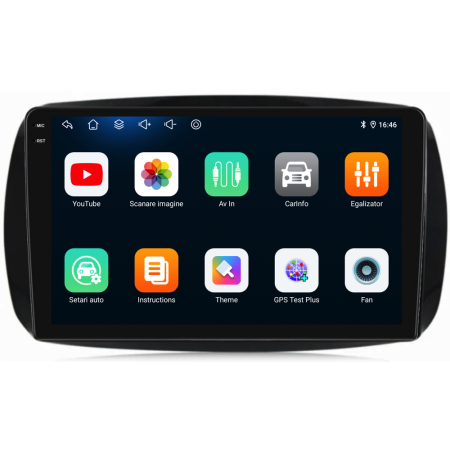 Navigatie Dedicata Smart For Two (2016-2021) For Four (2016-2021), 9Inch, 2Gb Ram, 32Gb stocare, Carplay [4]