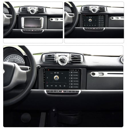 Navigatie Dedicata Smart For Two (2010-2015) For Four (2010-2015), 9 Inch, 2Gb Ram, 64Gb stocare, Carplay [5]