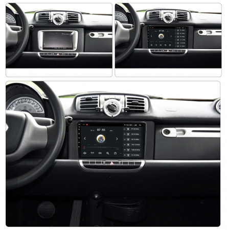 Navigatie Dedicata Smart For Two (2010-2015) For Four (2010-2015), 9 Inch, 4Gb Ram, 64Gb stocare, CarPlay [5]