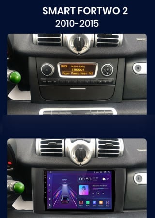 Navigatie Dedicata Smart For Two (2010-2015) For Four (2010-2015), 9 Inch, 8Gb Ram, 256Gb stocare, Carplay [4]