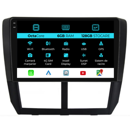 Forester SH (2008-2013) - Navigatie Dedicata Subaru Forester (2008-2013), 9Inch, 6Gb Ram, 128Gb Stocare, Carplay