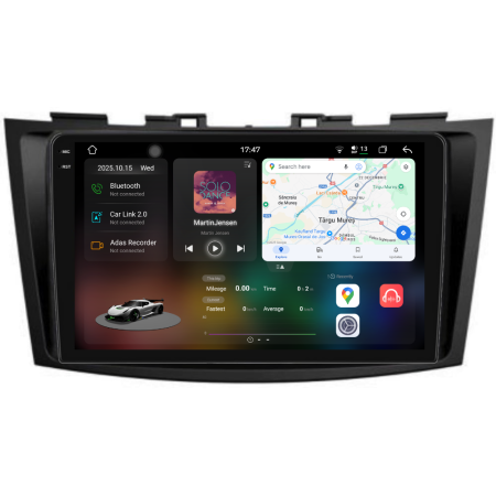Swift 4 (2010 - 2017) - Navigatie Dedicata Suzuki Swift (2010-2017), 2K, 12Gb Ram, 256Gb Stocare, Carplay