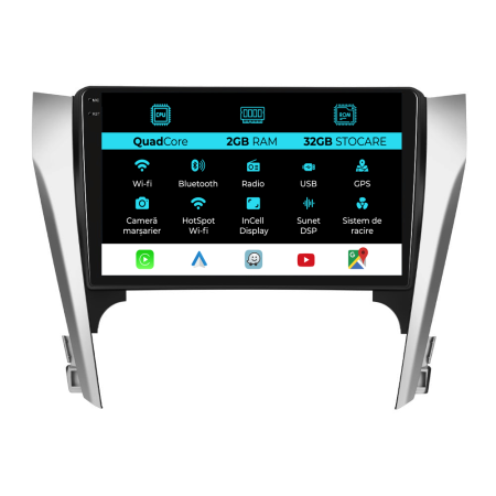 Camry (2012-2014) - Navigatie Dedicata Toyota Camry (2012-2014), 10Inch, 2Gb Ram, 32Gb Stocare, Carplay