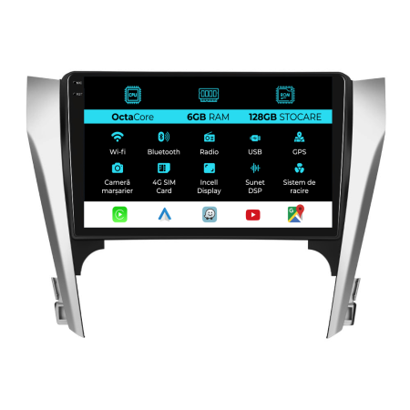 Camry (2012-2014) - Navigatie Dedicata Toyota Camry (2012-2014), 10Inch, 6Gb Ram, 128Gb Stocare, Carplay