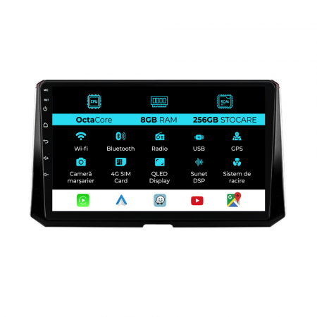 Corolla 2019+ - Navigatie Dedicata Toyota Corolla (2019 - 2025), 10Inch, 8Gb Ram, 256Gb Stocare, Carplay