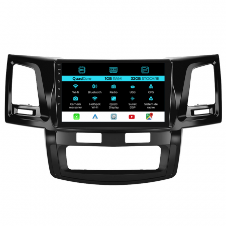Hilux VII (2004 - 2015) - Navigatie Dedicata Toyota Hilux VII (2004 - 2015), 9Inch, 1Gb Ram, 32Gb Stocare, Carplay