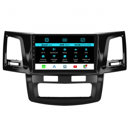 Hilux VII (2004 - 2015) - Navigatie Dedicata Toyota Hilux VII (2004 - 2015), 9Inch, 2Gb Ram, 64Gb Stocare, Carplay