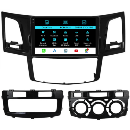 Hilux VII (2004 - 2015) - Navigatie Dedicata Toyota Hilux VII (2004-2015), 2K, 8Gb Ram, 256Gb Stocare, Carplay