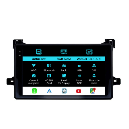 Prius (2015-2022) - Navigatie Dedicata Toyota Prius (2015-2022), 2K, 8Gb Ram, 256Gb Stocare, Android Auto, Carplay