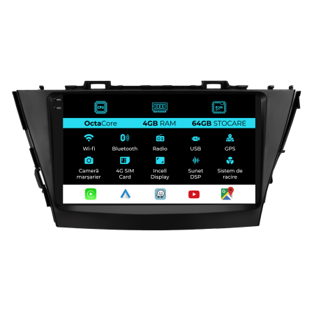 Prius Plus (2012-2020) - Navigatie Dedicata Toyota Prius Plus (2012-2020), 9Inch, 4Gb Ram, 64Gb Stocare, Carplay