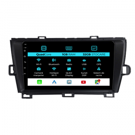 Prius W3 (2009 - 2015) - Navigatie Dedicata Toyota Prius W3 (2009 - 2015), 9Inch, 1Gb Ram, 32Gb Stocare, Carplay