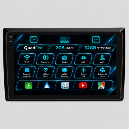 Beetle (2012 - 2018) - Navigatie Dedicata Volkswagen Beetle (2012 - 2018), 9 Inch, 2Gb Ram, 32Gb Stocare, Android Auto, Carplay