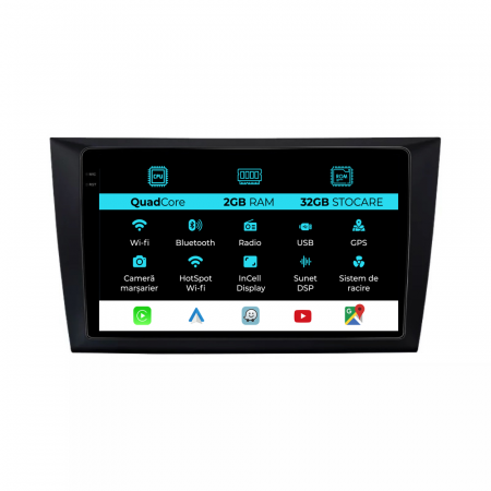 Golf 6 (2009 - 2013) - Navigatie Dedicata Volkswagen Golf MK6 (2009-2013), 9Inch, 2Gb Ram, 32Gb Stocare, Carplay