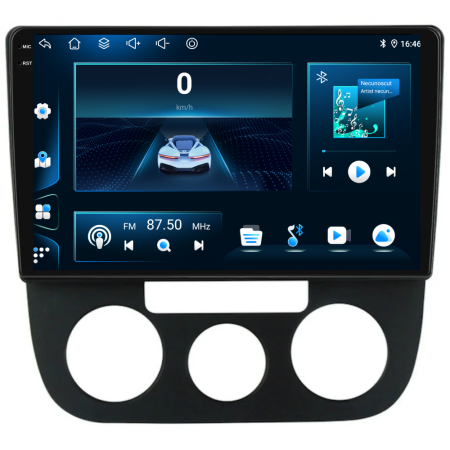 Navigatie Dedicata Volkswagen Golf5/Jetta (2004-2009), 10Inch, 2Gb Ram, 32Gb Stocare, Carplay - Clima Manuala [6]
