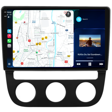 Navigatie Dedicata Volkswagen Golf5/Jetta (2004-2009), 10Inch, 4Gb Ram, 64Gb Stocare, Carplay - Clima Manuala [1]