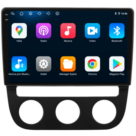 Navigatie Dedicata Volkswagen Golf5/Jetta (2004-2009), 10Inch, 4Gb Ram, 64Gb Stocare, Carplay - Clima Manuala [4]