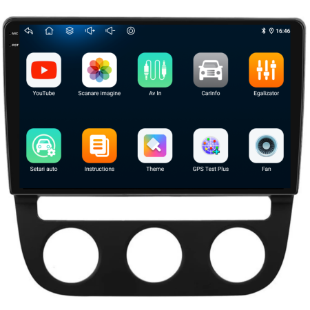 Navigatie Dedicata Volkswagen Golf5/Jetta (2004-2009), 10Inch, 6Gb Ram, 128Gb Stocare, Carplay - Clima Automata [5]