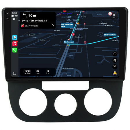 Navigatie Dedicata Volkswagen Golf5/Jetta (2004-2009), 10Inch, 6Gb Ram, 128Gb Stocare, Carplay - Clima Manuala [2]