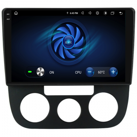 Navigatie Dedicata Volkswagen Golf5/Jetta (2004-2009), 10Inch, 6Gb Ram, 128Gb Stocare, Carplay - Clima Manuala [5]