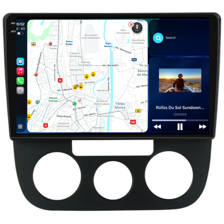 Navigatie Dedicata Volkswagen Golf5/Jetta (2004-2009), 2K, 12Gb Ram, 256Gb Stocare, Carplay - Clima Manuala [3]