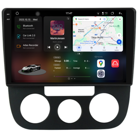 Golf 5 (2004 - 2009) - Navigatie Dedicata Volkswagen Golf5/Jetta (2004-2009), 2K, 12Gb Ram, 256Gb Stocare, Carplay - Clima Manuala