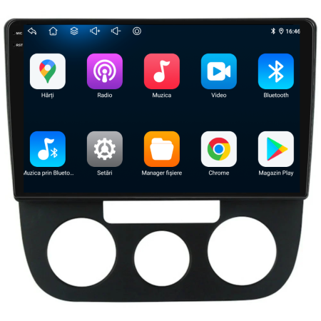 Navigatie Dedicata Volkswagen Golf5/Jetta (2004-2009),QuadCore, 10Inch, 4Gb Ram, 64Gb Stocare, Carplay - Clima Manuala [4]