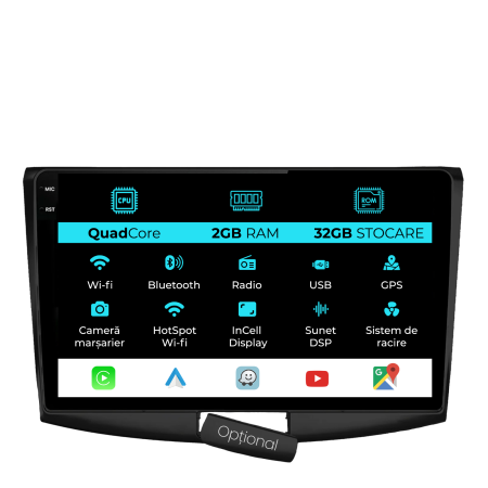 Navigatii Android - Navigatie Dedicata Volkswagen Passat B6/B7/CC (2005-2015), 10Inch, 2Gb Ram, 32Gb Stocare, Carplay