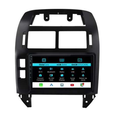 Polo (2004 - 2011) - Navigatie Dedicata Volkswagen Polo (2004-2011), Android, 9Inch, 4Gb Ram, 64Gb Stocare, Carplay