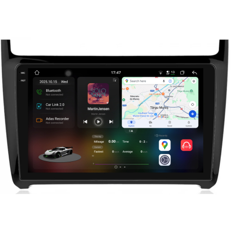 Polo (2009 - 2018) - Navigatie Dedicata Volkswagen Polo (2009-2018), 2K, 12Gb Ram, 256Gb Stocare, Carplay