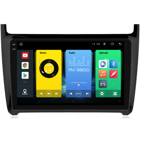 Navigatie Dedicata Volkswagen Polo (2009-2018), 9Inch, 6Gb Ram, 128Gb Stocare, Carplay [5]