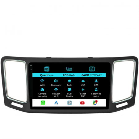 Sharan (2012 - 2019) - Navigatie Dedicata Volkswagen Sharan (2012-2019), 9Inch, 2Gb Ram, 32Gb Stocare, Carplay