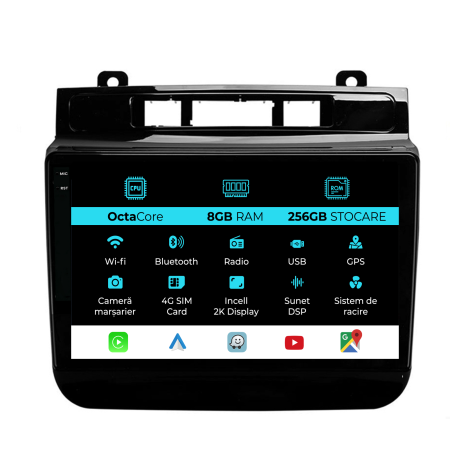 Touareg (2010 - 2018) - Navigatie Dedicata Volkswagen Touareg (2010-2018), 2K, 8Gb Ram, 256Gb Stocare, Carplay