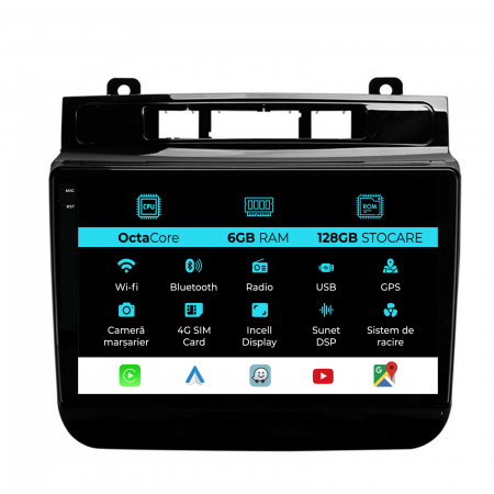 Touareg (2010 - 2018) - Navigatie Dedicata Volkswagen Touareg (2010-2018), 9Inch, 6Gb Ram, 128Gb Stocare, Carplay