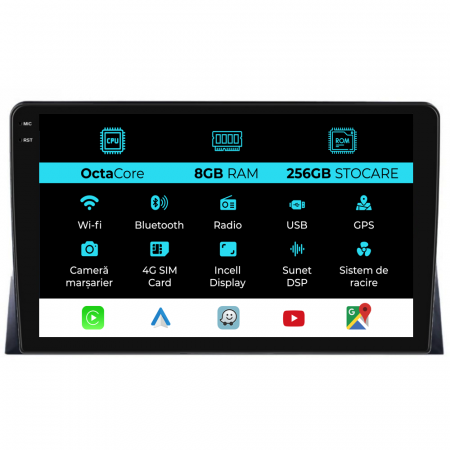 Transporter (2003 - 2015) - Navigatie Dedicata Volkswagen Transporter, Multivan (2003-2015), 9Inch, 8Gb Ram, 256Gb Stocare, Carplay