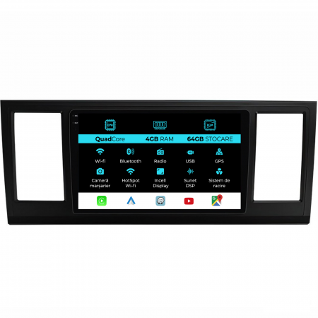 Transporter/Multivan (2016 - 2020) - Navigatie Dedicata Volkswagen Transporter T6 (2016 - 2020),QuadCore, 9Inch, 4Gb Ram, 64Gb Stocare, Carplay
