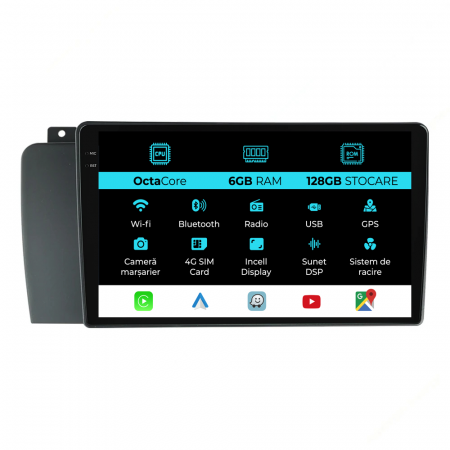 S60 (2010 - 2015) - Navigatie Dedicata Volvo S60 (2004-2010), 9Inch, 6Gb Ram, 128Gb Stocare, Carplay