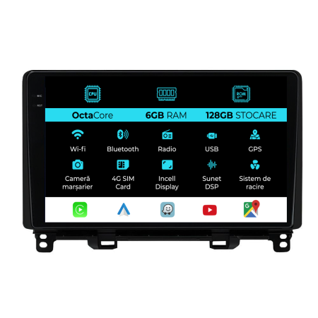 Fit / Jazz (2020 - 2022) - Navigatie Honda Fit / Jazz (2020-2022), 10 Inch, 6Gb Ram, 128Gb Stocare, Android Auto, Carplay