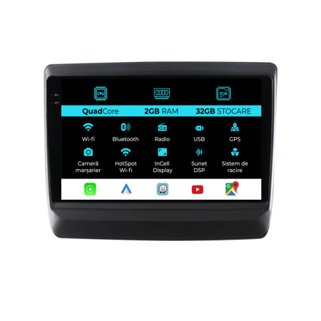 D-Max 2020+ - Navigatie Isuzu D-max 2020+, 9 Inch, 2Gb Ram, 32Gb Stocare, Android Auto, Carplay