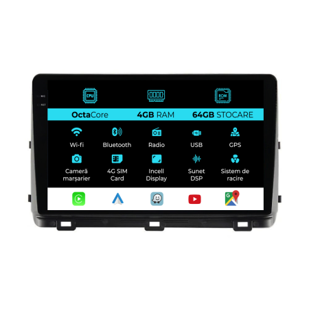Ceed (2018 - 2022) - Navigatie Kia Ceed (2018 - 2022), 10 Inch, 4Gb Ram, 64Gb Stocare, Android Auto, Carplay