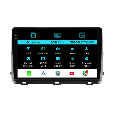 Ceed (2018 - 2022) - Navigatie Kia Ceed (2018 - 2022), 10 Inch, 8Gb Ram, 256Gb Stocare, Android Auto, Carplay