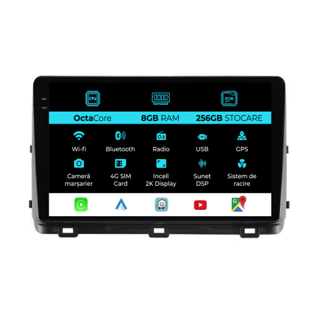 Ceed (2018 - 2022) - Navigatie Kia Ceed (2018 - 2022), 2K, 8Gb Ram, 256Gb Stocare, Android Auto, Carplay