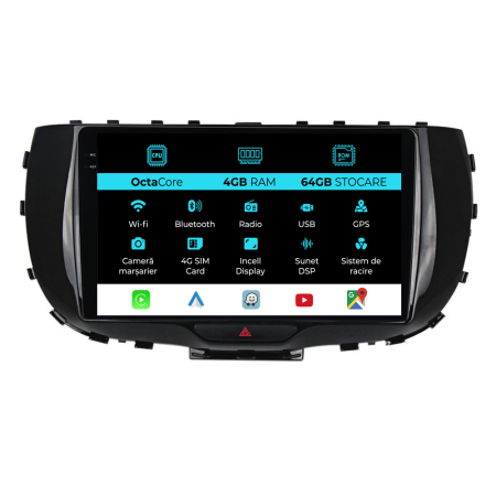 Soul (2019 - 2025) - Navigatie Kia Soul (2019 - 2025), 9Inch, 6Gb Ram, 128Gb Stocare, Android Auto, Carplay