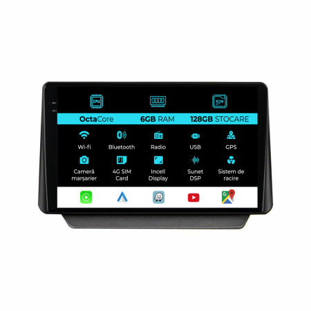 2 (2014 - 2021) - Navigatie Mazda 2 (2014 - 2021), 9 Inch, 6Gb Ram, 128Gb Stocare, Android Auto, Carplay