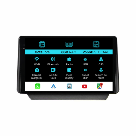 2 (2014 - 2021) - Navigatie Mazda 2 (2014 - 2021), 9 Inch, 8Gb Ram, 256Gb Stocare, Android Auto, Carplay